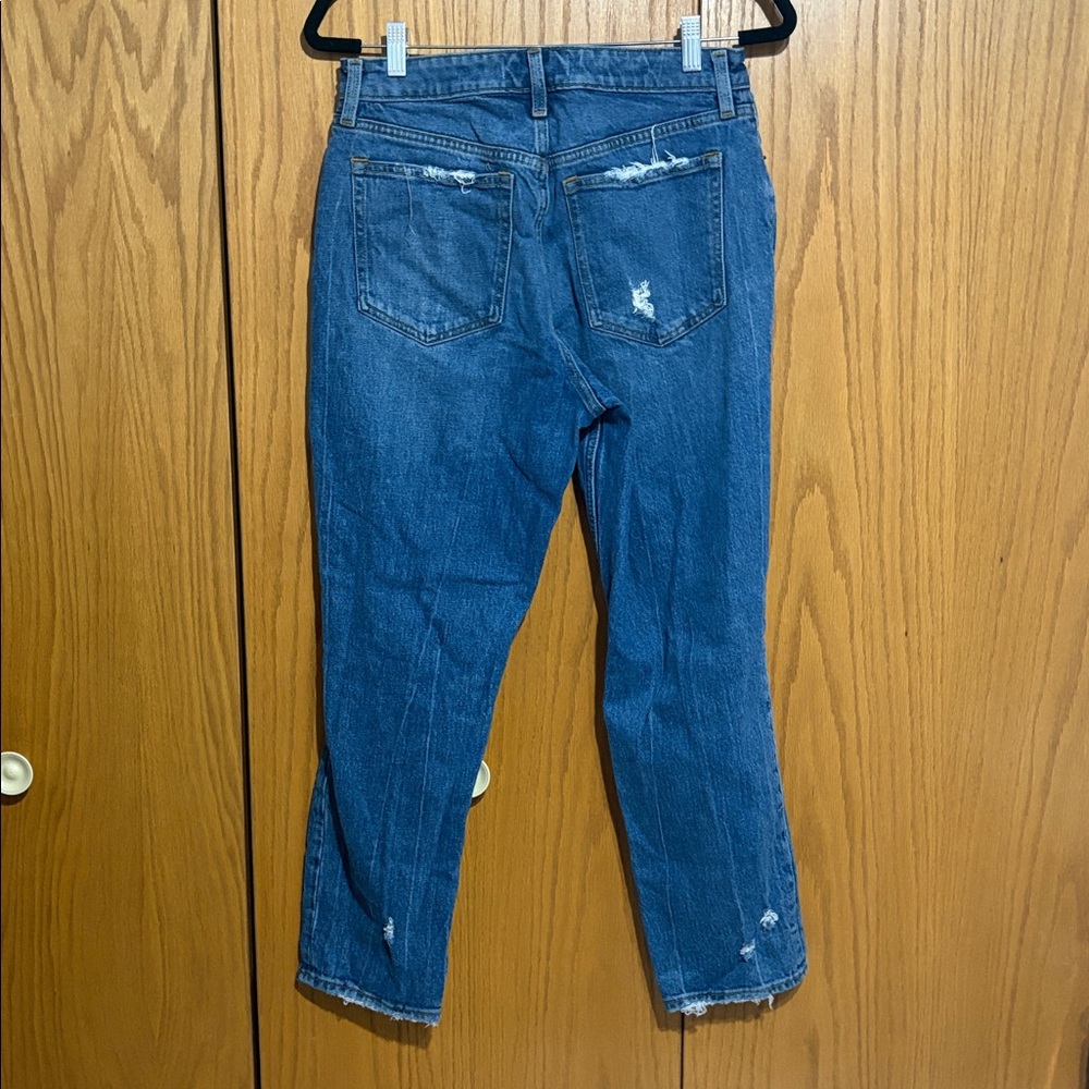 Abercrombie & Fitch curve love high rise mom jean distressed denim pants size 8 - Picture 4 of 7